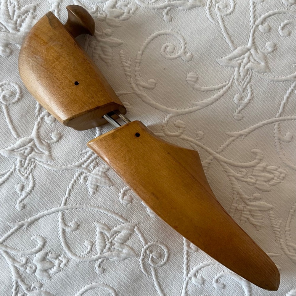 Vintage 40s-50s Rochester Wood Shoe Trees Mens Large Adjustable Pair - Picture 8 of 10